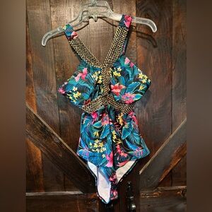 SHEIN women’s Floral Tropical Print Swimsuit